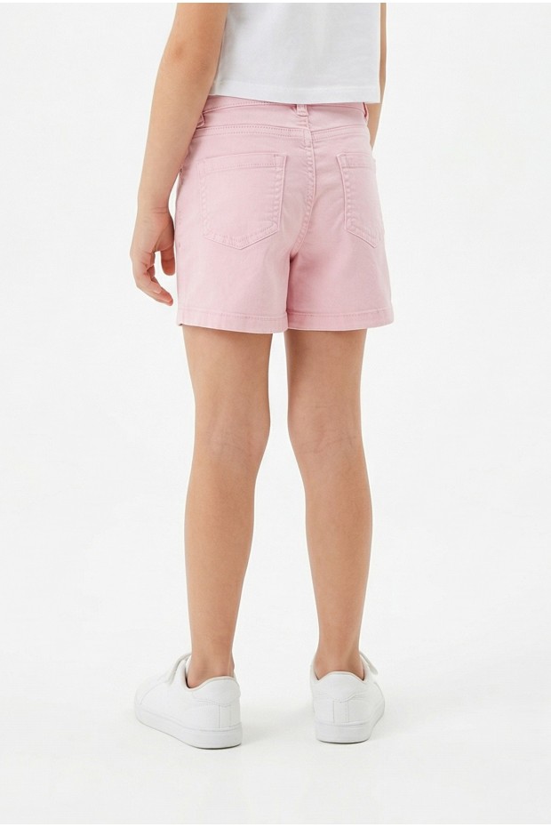 Kız Çocuk Cepli Gabardin Kumaş Günlük Yazlık Şort