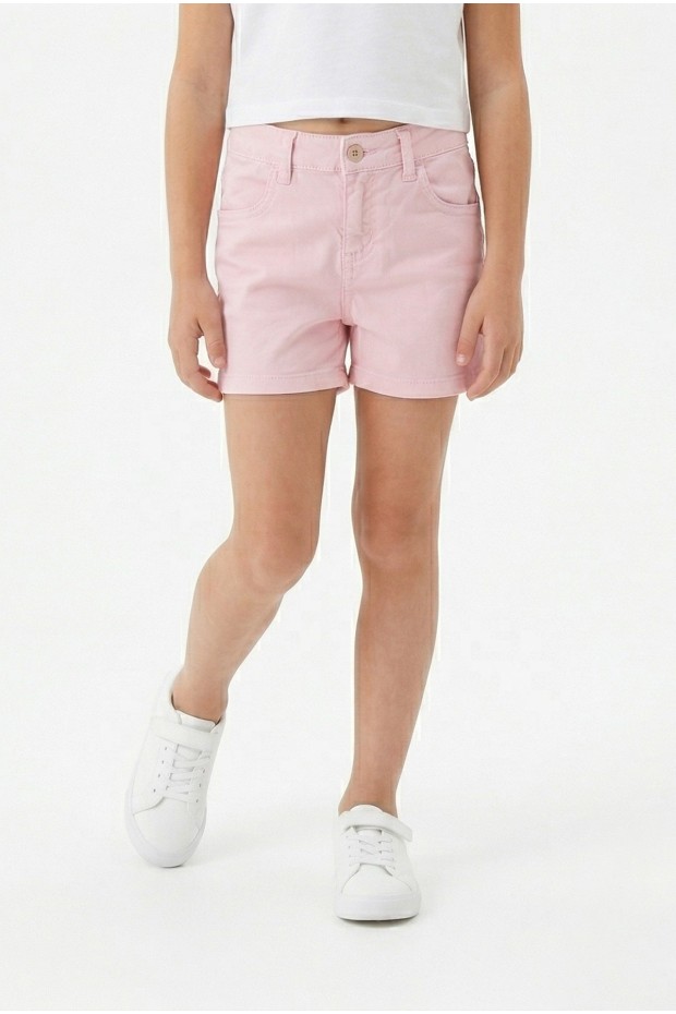 Kız Çocuk Cepli Gabardin Kumaş Günlük Yazlık Şort