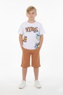 Erkek Çocuk Baskılı %100 Pamuk Süprem Kumaş Reaktif Boyama Şortlu Takım 