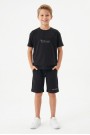 Erkek Çocuk Baskılı 100% Pamuk Süprem Kumaş Tişört İki İplik  Şortlu Takım
