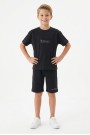 Erkek Çocuk Baskılı 100% Pamuk Süprem Kumaş Tişört İki İplik  Şortlu Takım