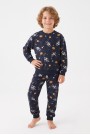 Erkek Çocuk İki İplik %95 Cotton Astronot Baskılı Takım