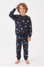 Erkek Çocuk İki İplik %95 Cotton Astronot Baskılı Takım