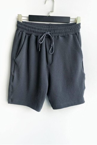 Kendinden Desenli Cepli İpli Antrasit Kapri 