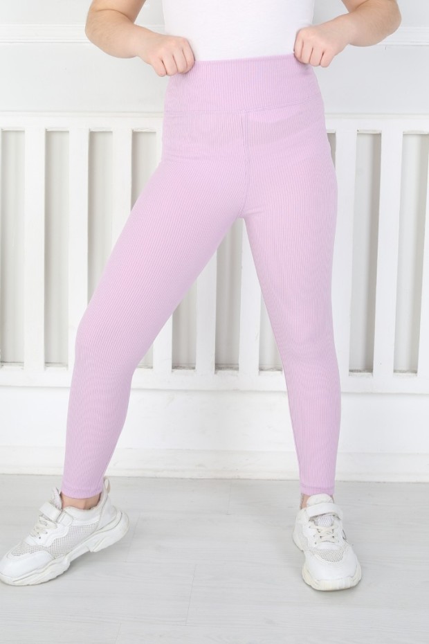 Dar Paça Birinci Kalite Fitilli Kumaş Lila Tayt