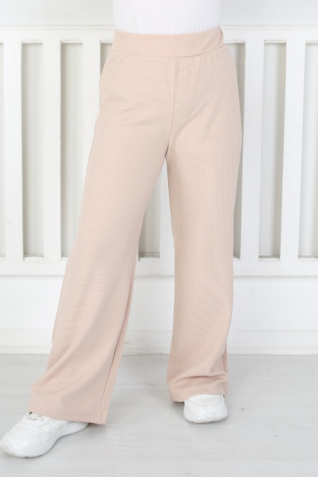 Bol Paça Birinci Kalite Fitilli Kumaş Vizon Tayt