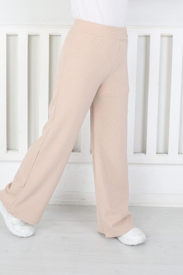 Bol Paça Birinci Kalite Fitilli Kumaş Vizon Tayt