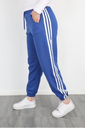 2 İplik Üç Çizgili Saks Altı Eşofman 