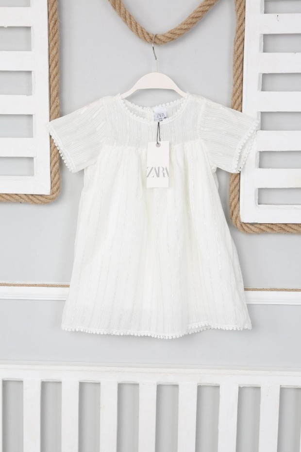 2-8 Yaş Beyaz Elbise