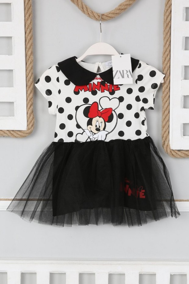 2-8 Yaş Tülü Beyaz Elbise