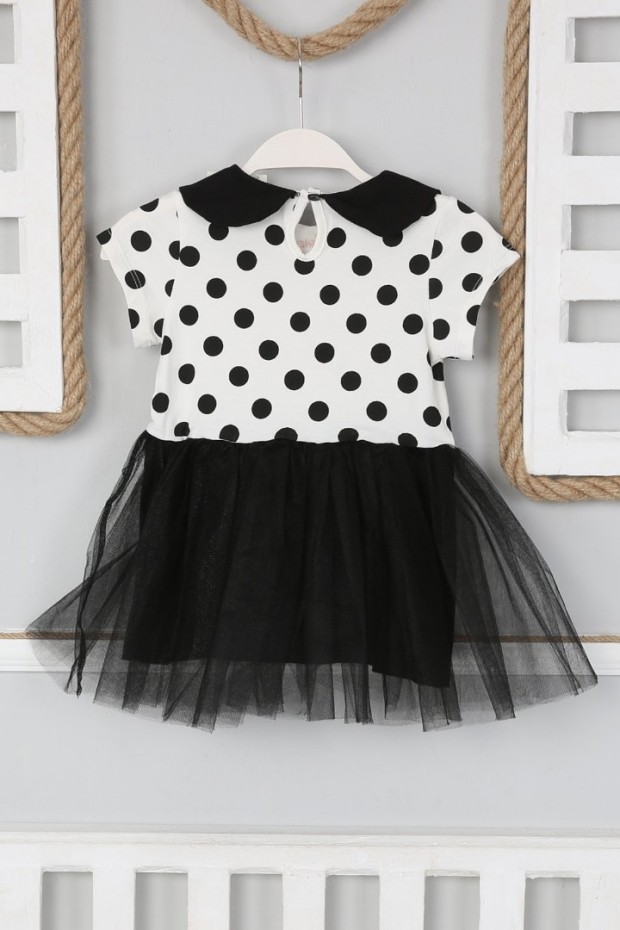 2-8 Yaş Tülü Beyaz Elbise