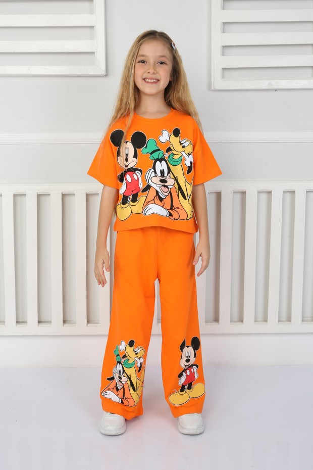 2-8 Yaş Baskılı Turuncu Takım