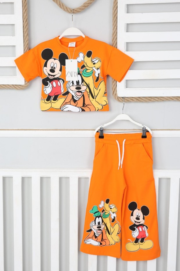 2-8 Yaş Baskılı Turuncu Takım