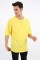 Sıfır Yaka Oversıze Sarı Tişört