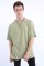 Sıfır Yaka Oversıze Yeşil Tişört