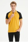 Erkek Reglan Kollu Polo Yaka Kısa Kollu Slim Fit Pamuklu Örme Tişört