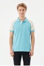Erkek Reglan Kollu Polo Yaka Kısa Kollu Slim Fit Pamuklu Örme Tişört