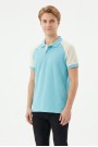 Erkek Reglan Kollu Polo Yaka Kısa Kollu Slim Fit Pamuklu Örme Tişört