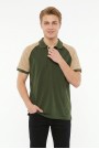 Erkek Reglan Kollu Polo Yaka Kısa Kollu Slim Fit Pamuklu Örme Tişört