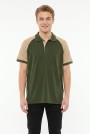 Erkek Reglan Kollu Polo Yaka Kısa Kollu Slim Fit Pamuklu Örme Tişört
