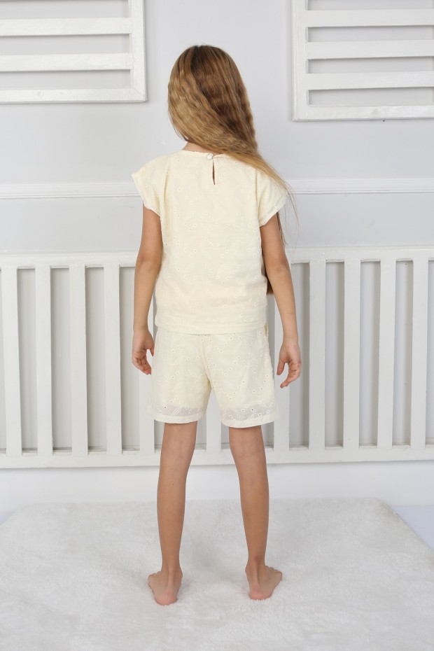 Fırfırlı Delikli Güpürlü Takım