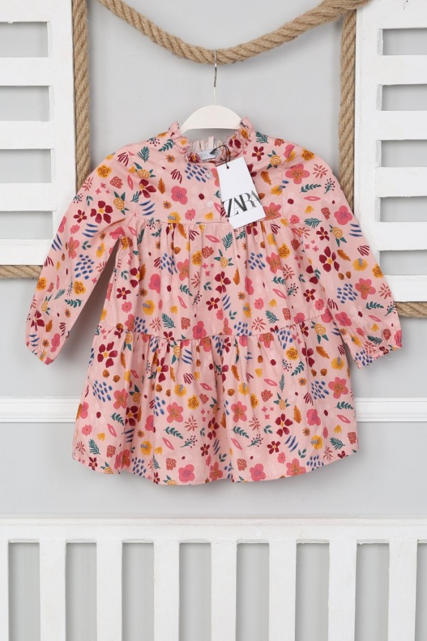 2-8 Yaş Somon Elbise