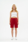 Bayan Kargo Cepli Pamuklu Bağcıklı ve Esnek Belli Rahat Günlük Yazlık Penye Şort Kapri