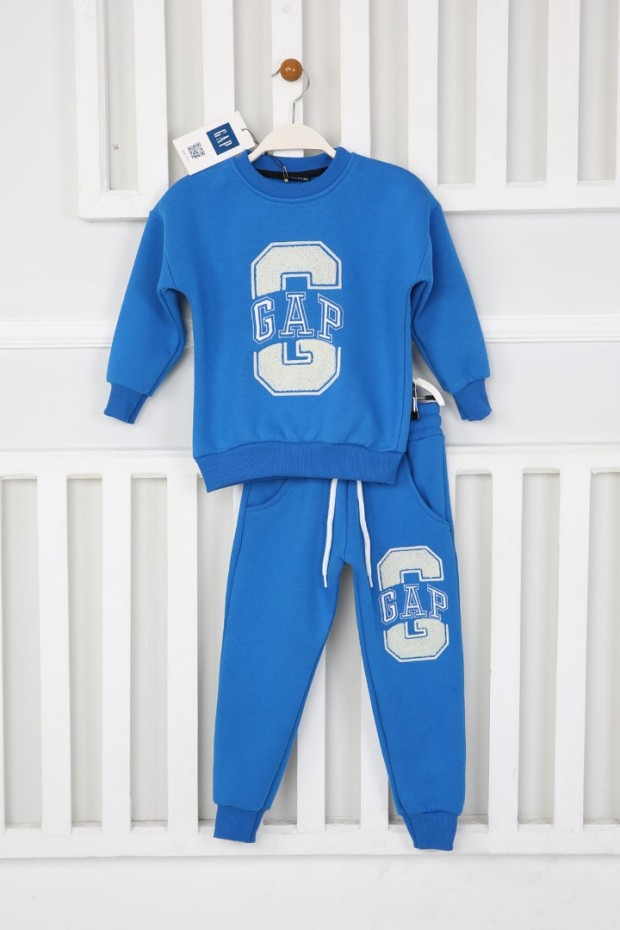 Üç İplik Şardonlu Baskılı Saks Takım 