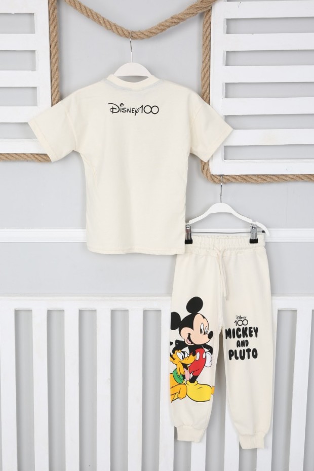 2-8 Yaş Arka Baskılı Krem Takım