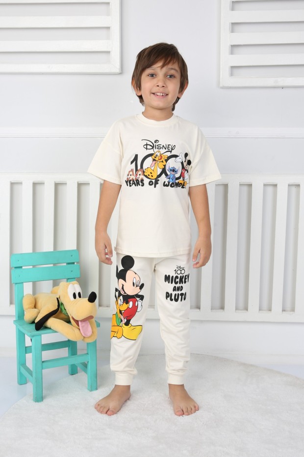 2-8 Yaş Arka Baskılı Krem Takım