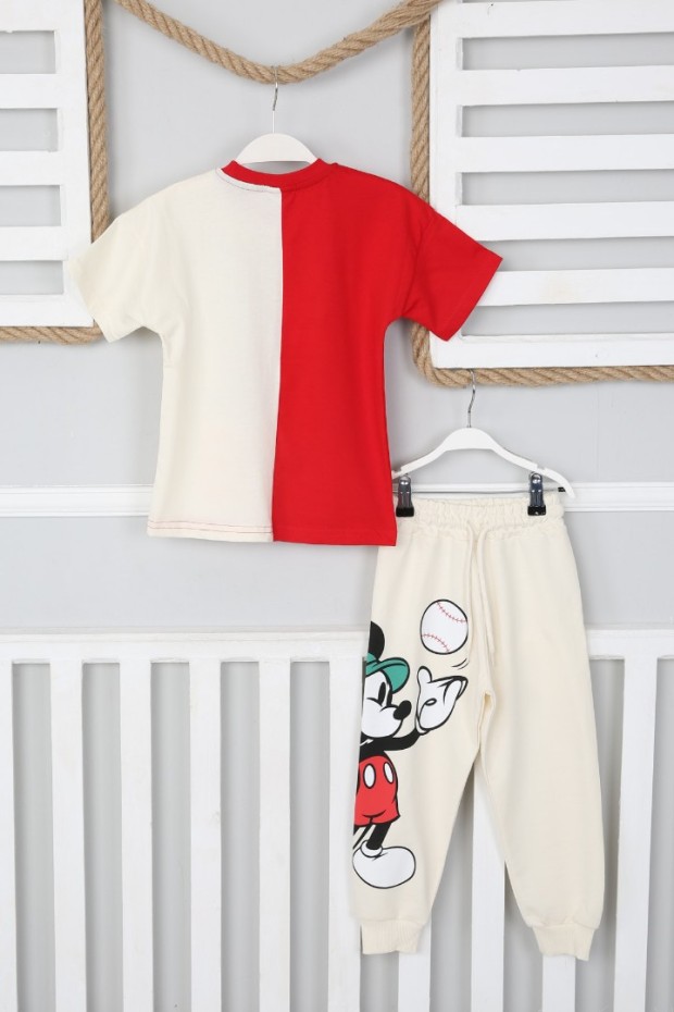 2-8 Yaş Baskılı Kırmızı Takım