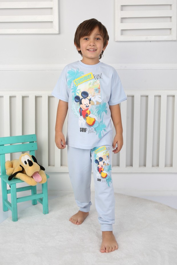 2-8 Yaş Baskılı Mavi Takım