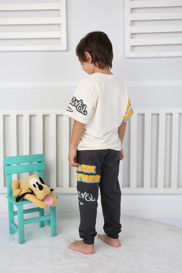 2-8 Yaş Baskılı Krem Takım