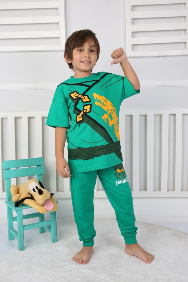 2-8 Yaş Baskılı Yeşil Takım