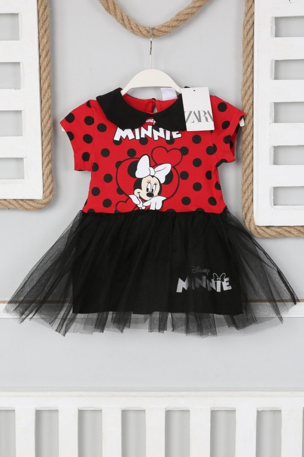 2-8 Yaş Tülü Kırmızı Elbise