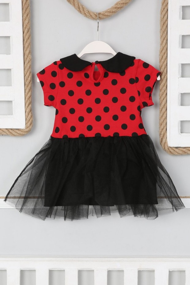 2-8 Yaş Tülü Kırmızı Elbise