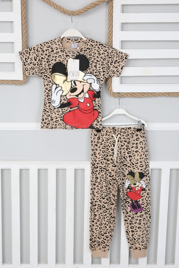 2-8 Yaş Baskılı Vizon Takım