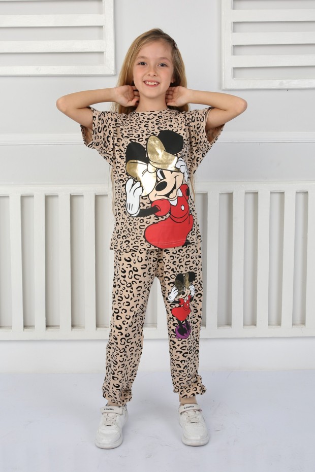 2-8 Yaş Baskılı Vizon Takım