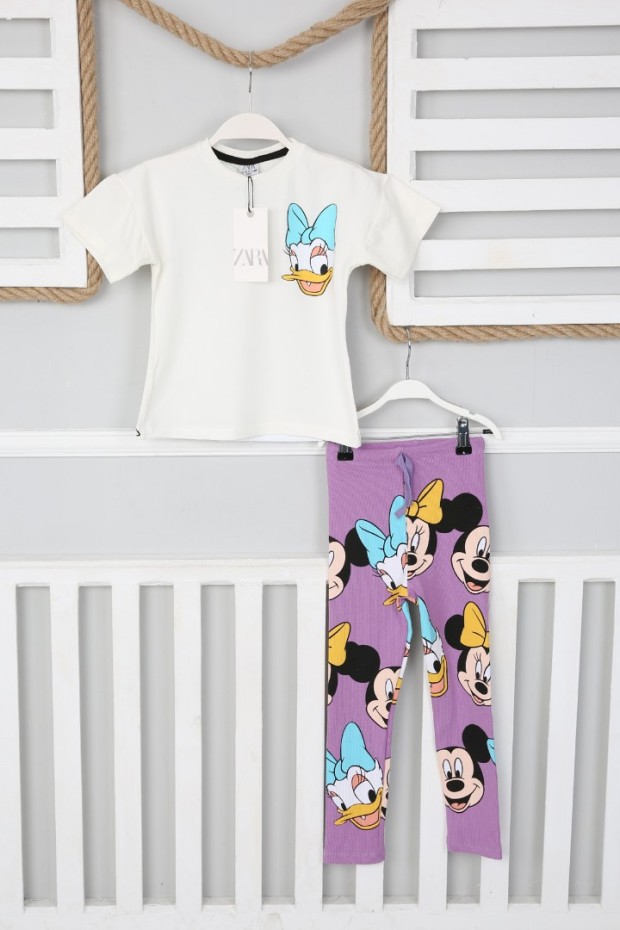 2-8 Yaş Baskılı Vizon Takım