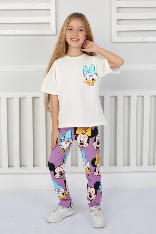 2-8 Yaş Baskılı Vizon Takım