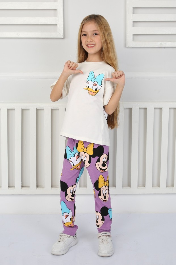 2-8 Yaş Baskılı Vizon Takım