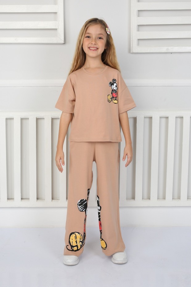 2-8 Yaş Pantolonlu Kahve Takım