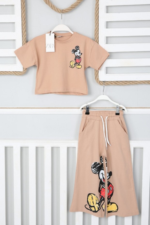 2-8 Yaş Pantolonlu Kahve Takım