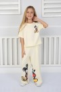 2-8 Yaş Pantolonlu Krem Takım