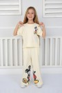 2-8 Yaş Pantolonlu Krem Takım