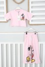 2-8 Yaş Pantolonlu Pembe Takım