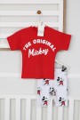 Baskılı Tişört Ve Taytlı Kırmızı Takım