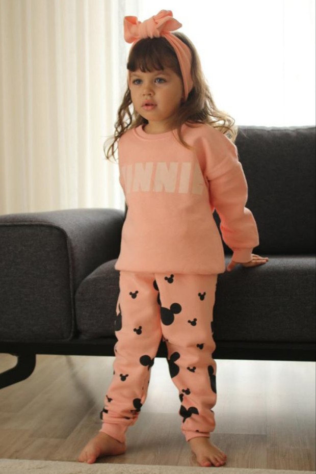 Üç İplik Şardonlu Arka Baskılı Pudra Takım 