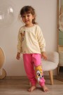 Üç İplik Şardonlu Baskılı Pembe Takım 